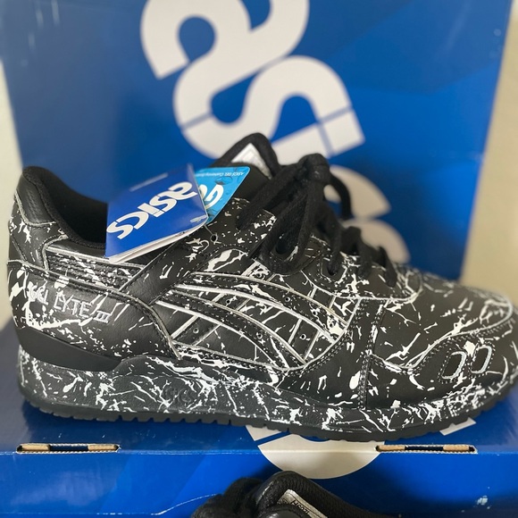 New with box ASICS Gel Lyte III (3) H627L Marble Pack Black/white size 9.5 - Picture 3 of 9